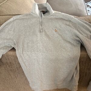 Polo by Ralph Lauren Light Gray Zip-Up Sweater